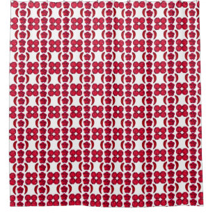 Cortina Para Box Ruby Gemstone Art, Vermelho
