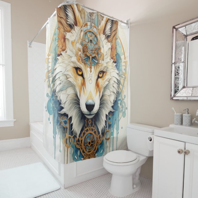 Cortina Para Box Rustclaw Steampunk Wolf (In Situ)