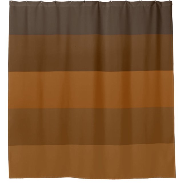 Cortina Para Box Rustic Brown Stripes (Frente)