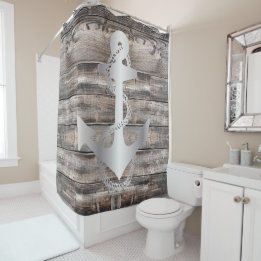 Cortina Para Box rustic nautical ANCHOR + rope |