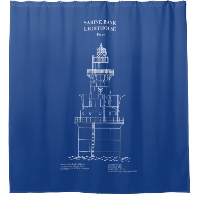 Cortina Para Box Sabine Bank Lighthouse - Texas - AD (Frente)