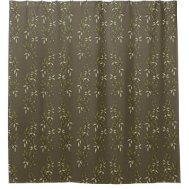 Cortina Para Box Sage Green Watercolor French Country Olive Pattern