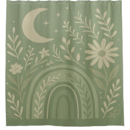 Cortina Para Box Sage Verde Boho