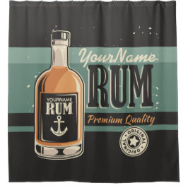 Cortina Para Box Sailor Personalizado Rum Liquor Bottle Sign