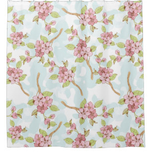 Cortina Para Box Sakura/Cereja Flor