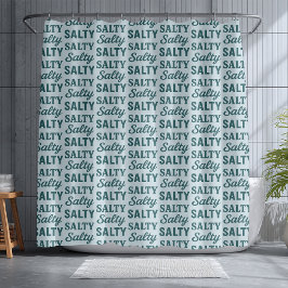 Cortina Para Box Salty Life | Blue Surf Graphic Beach House Decor