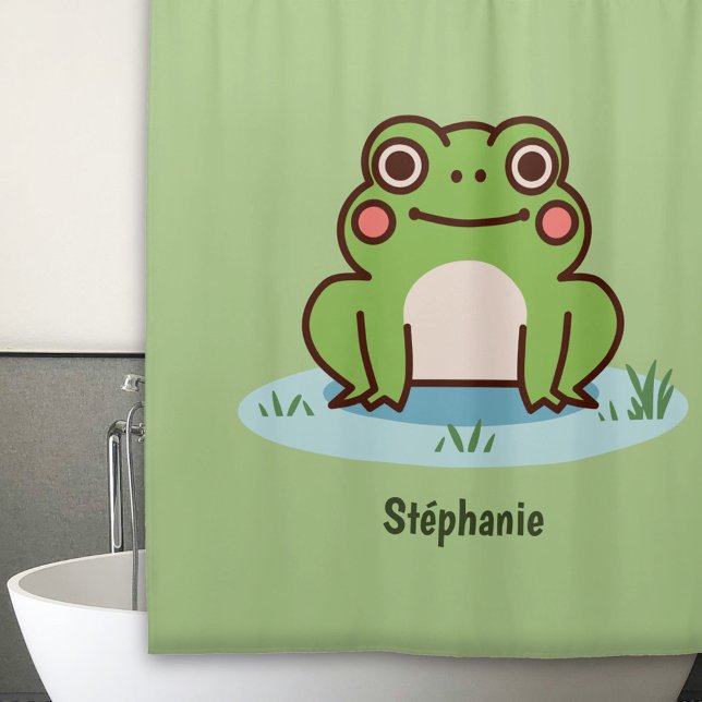 Cortina Para Box Sapo (Cute Frog Shower Curtain)