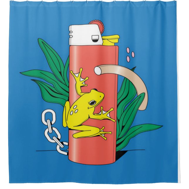 Cortina Para Box Sapo abstrato Zippo Impressão Art | Amantes de Sap (Frente)