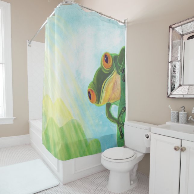 Cortina Para Box Sapo verde pegando alguns raios (In Situ)