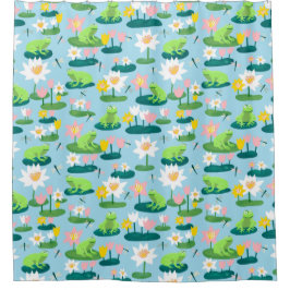 Cortina Para Box Sapos e Lily Pads Personalizados