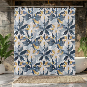 Cortina Para Box Savannah Hayes inspirou azul e Dourado