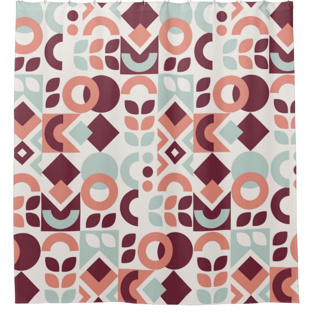 Cortina Para Box Scandinavian pattern design. Simple modern retro b (Frente)