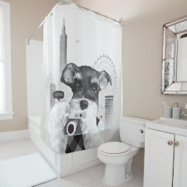 Cortina Para Box Schnauzer com câmera