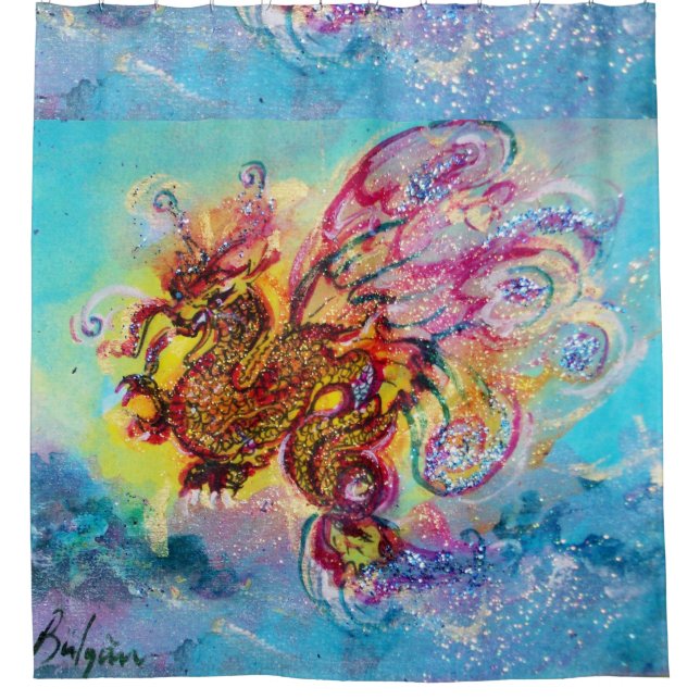 Cortina Para Box SEA DRAGON Aqua Blue Fantasy (Frente)