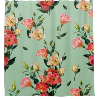 Cortina Para Box Seamless floral pattern in victorian style. Bouque