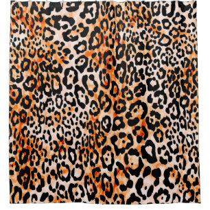 Cortina Para Box Seamless leopard pattern, hand drawing animal prin