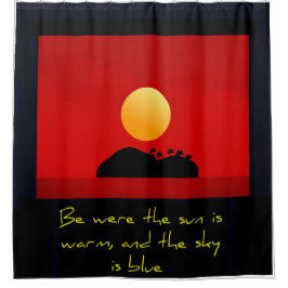 Cortina Para Box Seja onde o sol está quente e o céu está azul