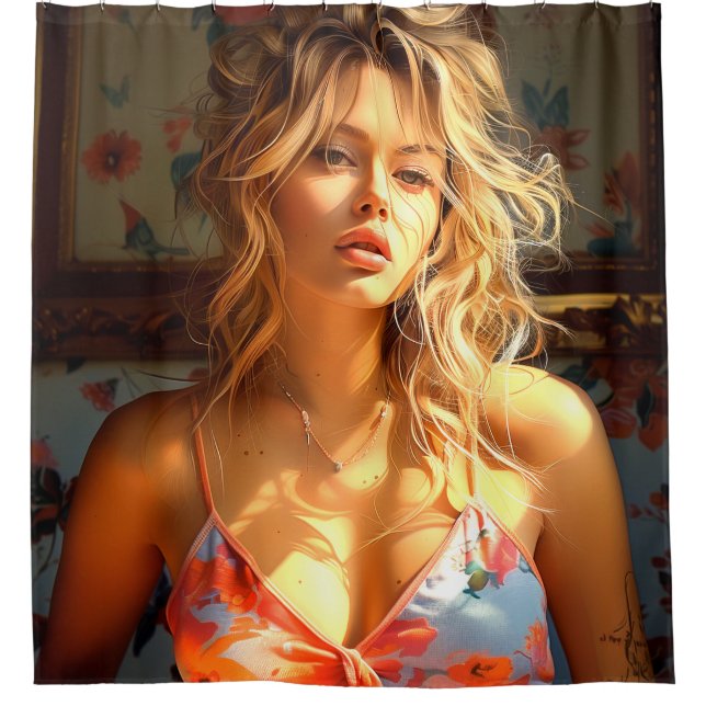 Cortina Para Box Senhora bonito (Frente)