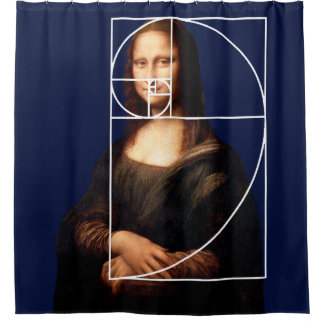 Cortina Para Box Sequência Fibonacci Leonardo da Vinci Mona Lisa