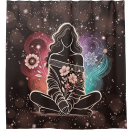 Cortina Para Box Serene Mulher em Sonho Físico Cósmico