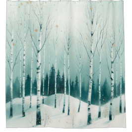 Cortina Para Box Serene Winter Birch Forest