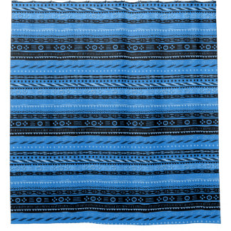 Cortina Para Box Shango Blue Tribal Design
