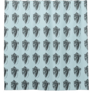 Cortina Para Box Shell Aqua Conch