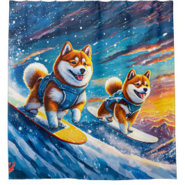 Cortina Para Box Shiba Inu no Snowboards Design por Rich AMeN Gill