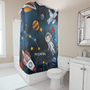 Cortina Para Box Shuttle do Astronauta Espacial Exterior Personaliz