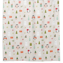 Cortina Para Box Símbolos de Natal Modernos