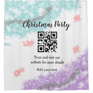 Cortina Para Box Simple christmas party website barcode QR add name