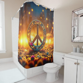 Cortina Para Box Sinal de Paz Bokeh