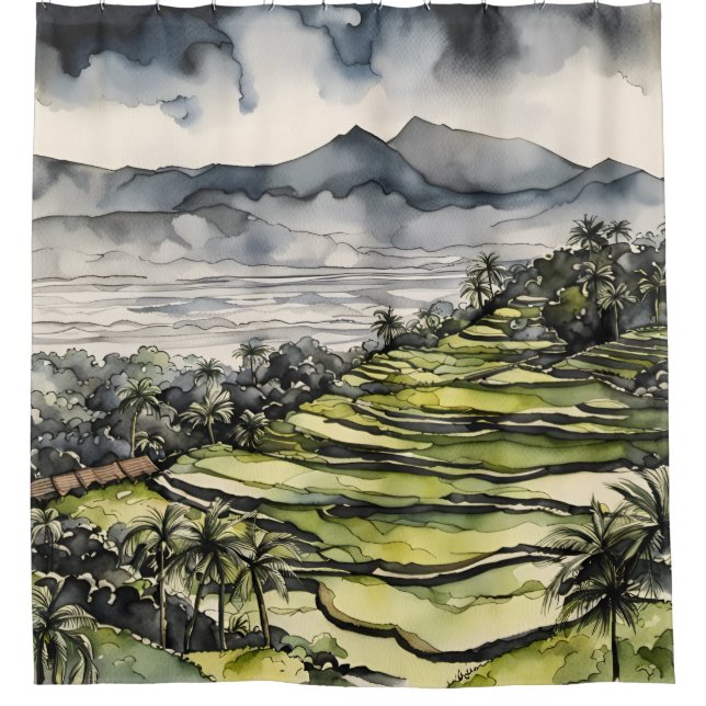 Cortina Para Box Sinfonia Paddy de Bali (Frente)