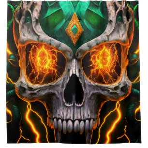 Cortina Para Box Skull Art