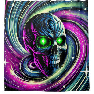 Cortina Para Box Skull Art