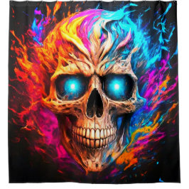 Cortina Para Box Skull Art