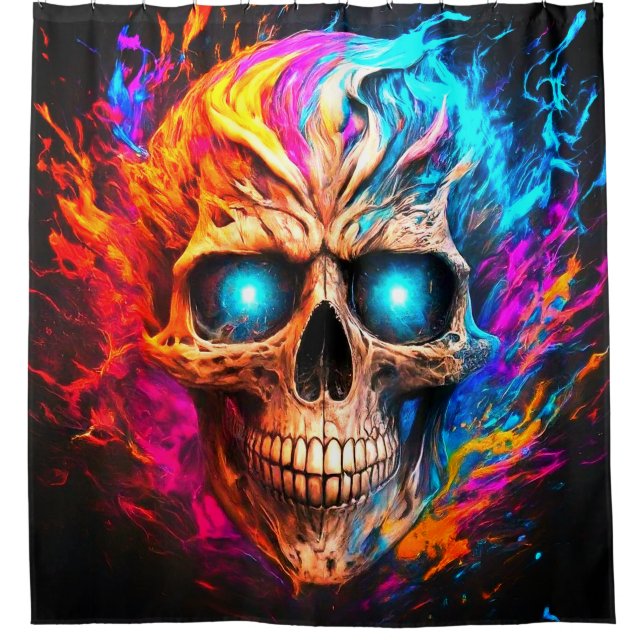 Cortina Para Box Skull Art (Frente)