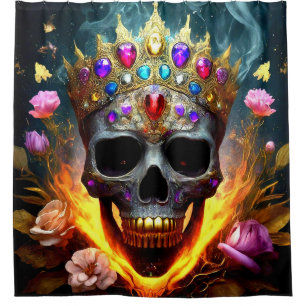 Cortina Para Box Skull Art