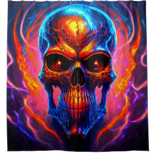 Cortina Para Box Skull Art