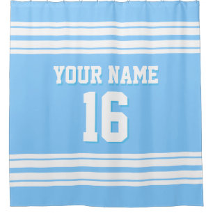 Cortina Para Box Sky Blue com White Stripes Sports Jersey