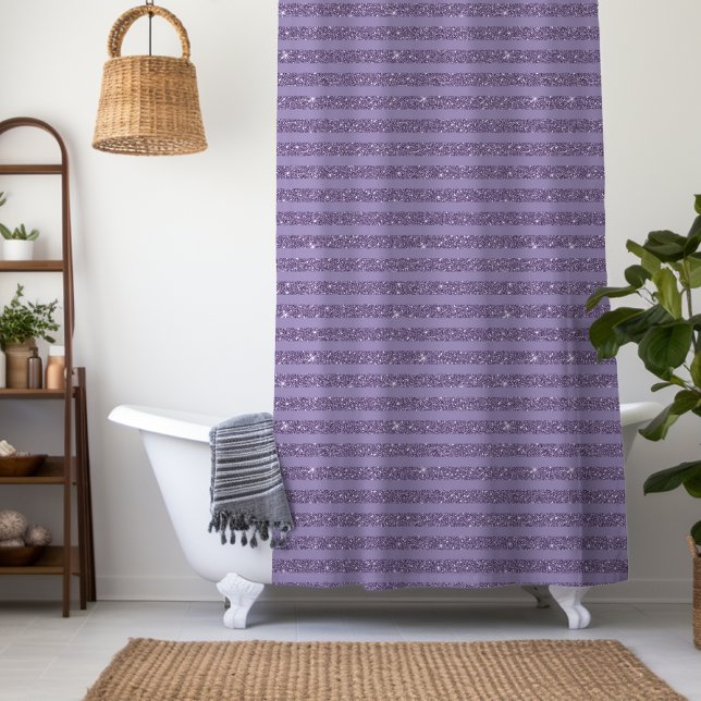 Cortina Para Box Smoky Plum Glitter Style Horizontal Stripes (Criador carregado)
