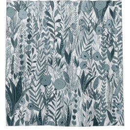 Cortina Para Box Soft Blue Bold Garden Mix