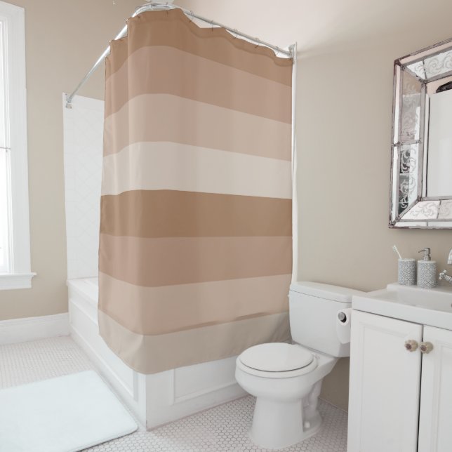 Cortina Para Box Sombras das faixas castanhas (In Situ)