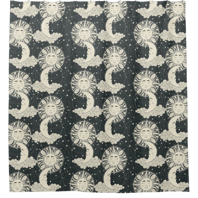 Cortina Para Box sonhos boêmios fuligem (Frente)