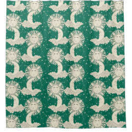 Cortina Para Box sonhos boêmios verdes