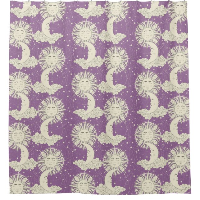 Cortina Para Box sonhos boêmios violeta (Frente)