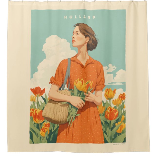 Cortina Para Box Sonhos Tulip na Holanda (Frente)