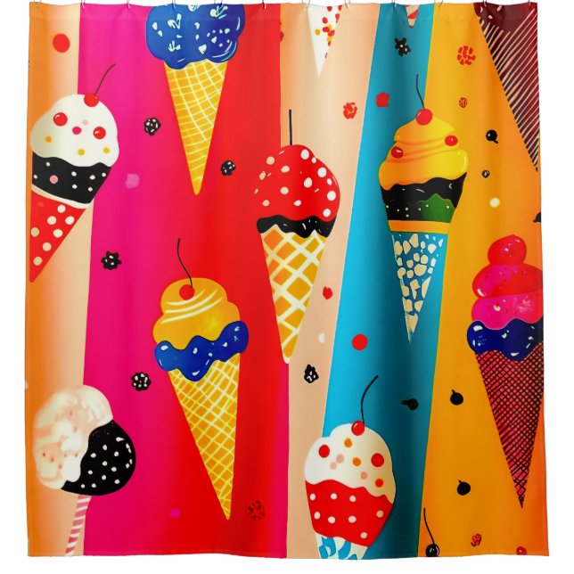 Cortina Para Box Sorvete Yummy (Frente)