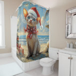 Cortina Para Box Sphynx Cat Christmas Vintage Beach<br><div class="desc">Traga o calor dos feriados para a costa com esta charmosa design inspirada na vintagem, apresentando um Gato festivo sentado numa praia de sereno. Com um clássico toque de feriado de tons nostálgicos e vibrações costeiras, esta trabalho de arte captura a magia do Natal pelo mar. Perfeito para espalhar alegria...</div>