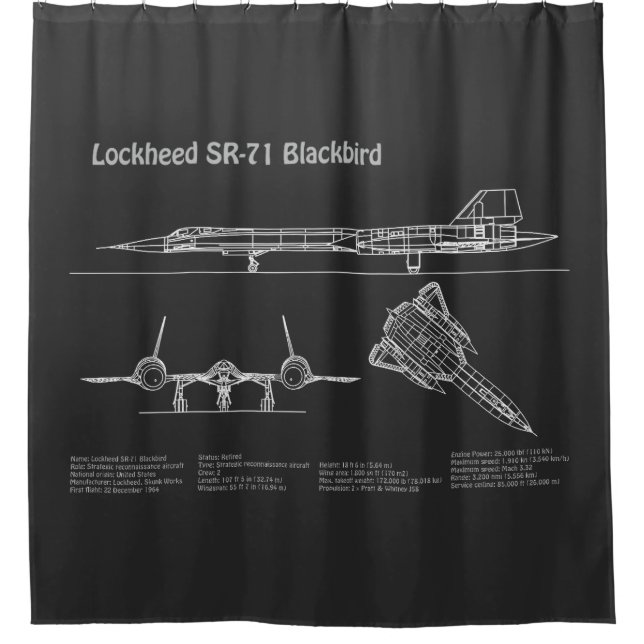 Cortina Para Box SR-71 Blackbird - Planos de bordo PD (Frente)
